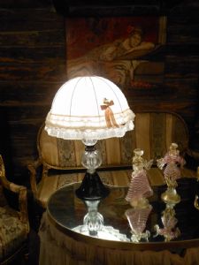 MURANO-GLASTISCHLAMPE "FUTURISTISCH"